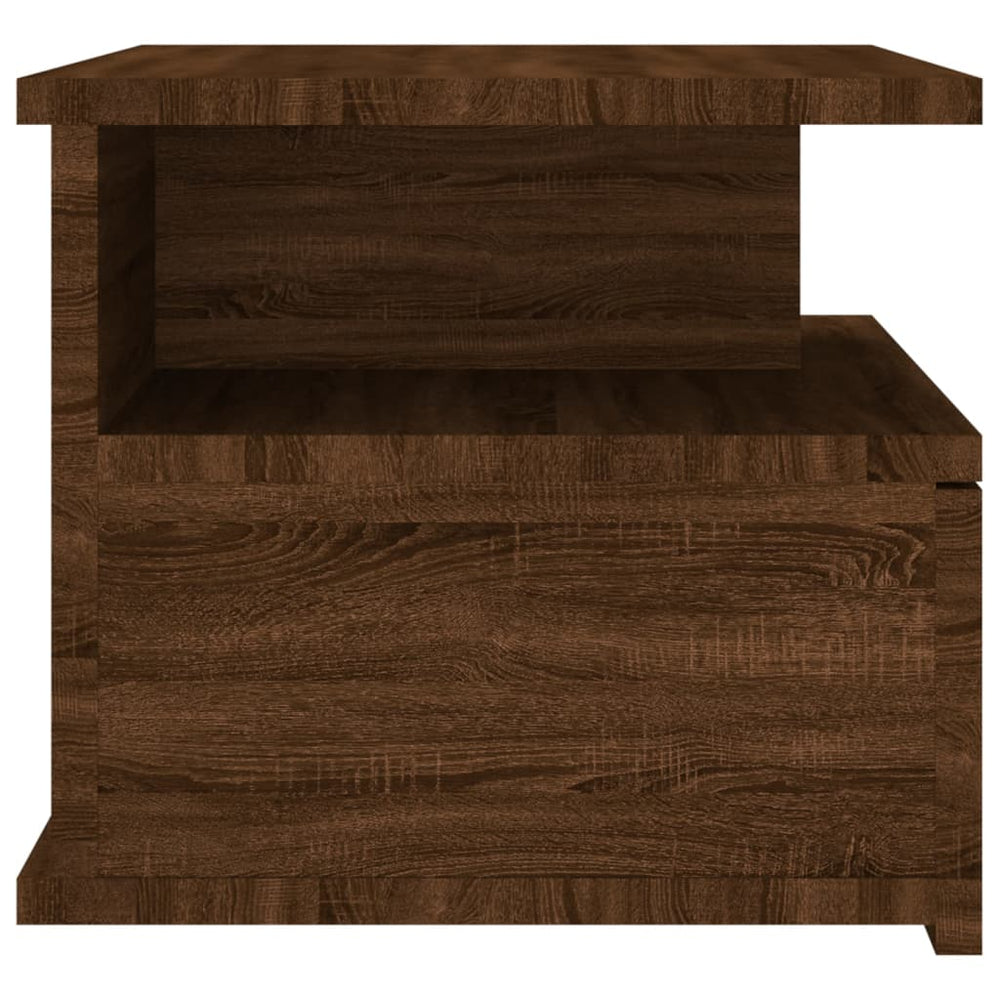 Nachtkastjes 2 st zwevend 40x31x27 cm bewerkt hout bruineiken MeubelReus