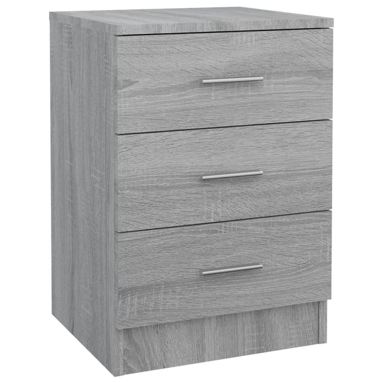 Nachtkastjes 2 st 38x35x56 cm bewerkt hout grijs sonoma eiken MeubelReus
