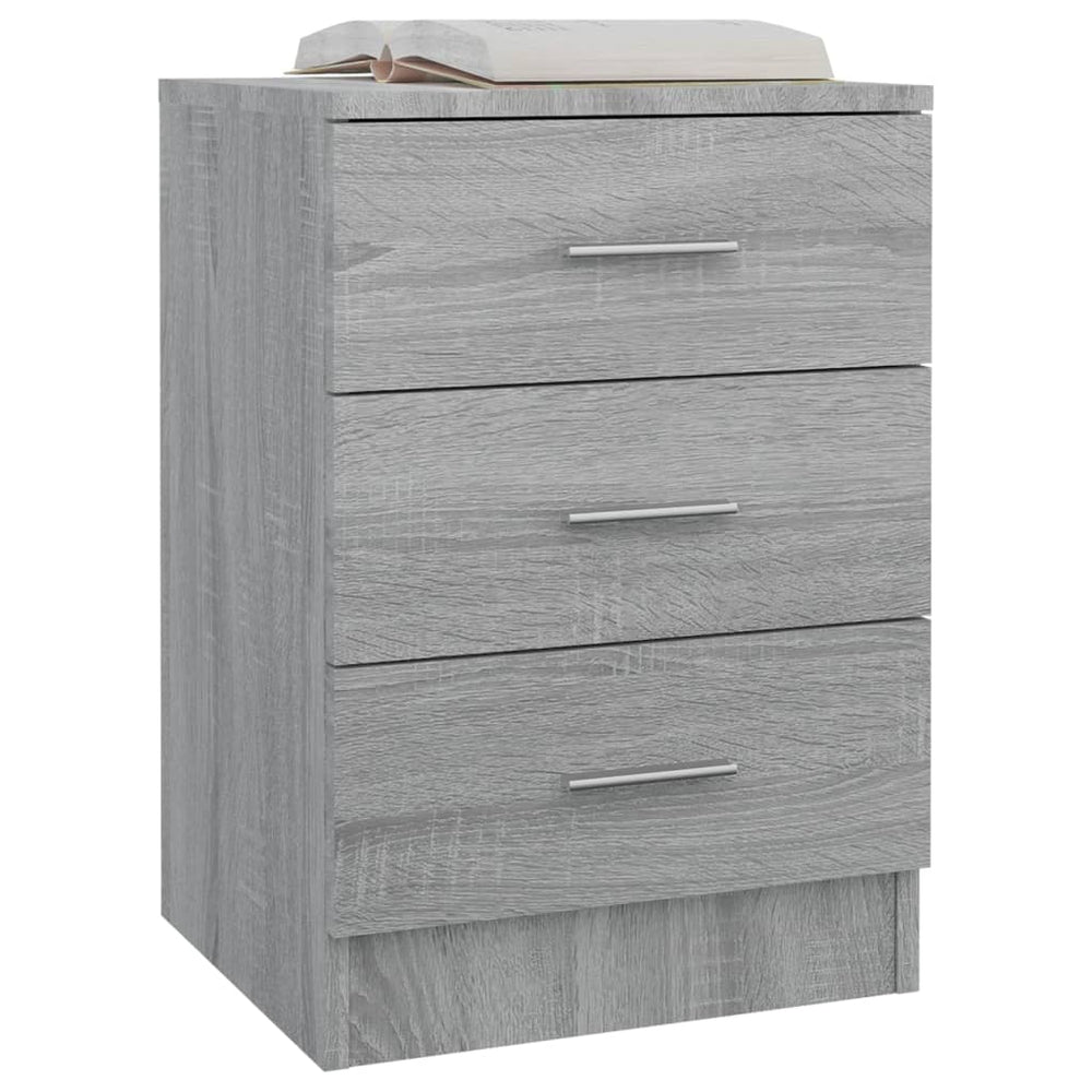 Nachtkastjes 2 st 38x35x56 cm bewerkt hout grijs sonoma eiken MeubelReus