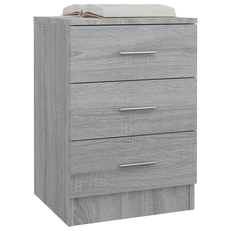 Nachtkastjes 2 st 38x35x56 cm bewerkt hout grijs sonoma eiken MeubelReus