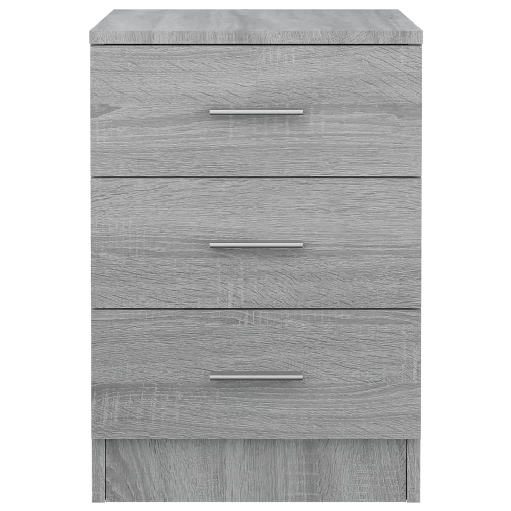Nachtkastjes 2 st 38x35x56 cm bewerkt hout grijs sonoma eiken MeubelReus