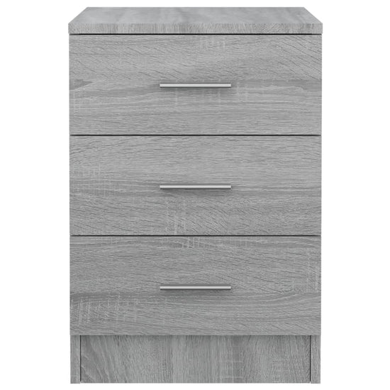 Nachtkastjes 2 st 38x35x56 cm bewerkt hout grijs sonoma eiken MeubelReus