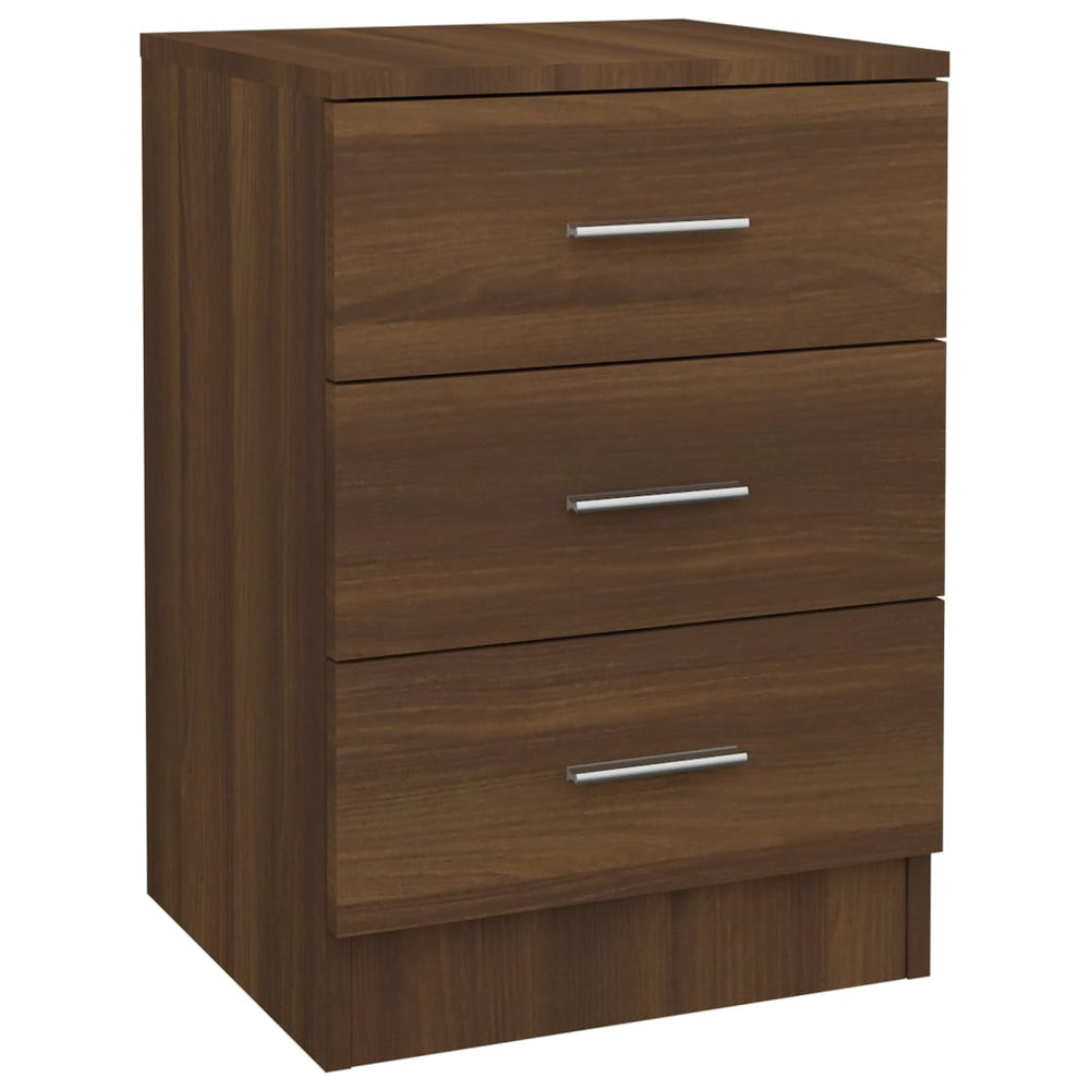 Nachtkastjes 2 st 38x35x56 cm bewerkt hout bruineikenkleurig MeubelReus