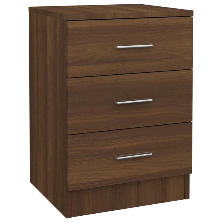 Nachtkastjes 2 st 38x35x56 cm bewerkt hout bruineikenkleurig MeubelReus