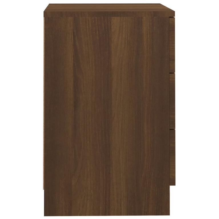 Nachtkastjes 2 st 38x35x56 cm bewerkt hout bruineikenkleurig MeubelReus