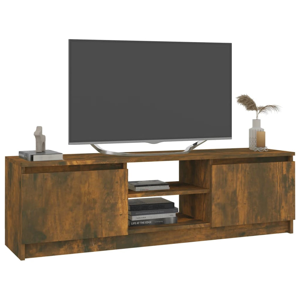 Tv-meubel 120x30x35,5 cm bewerkt hout gerookt eikenkleurig MeubelReus