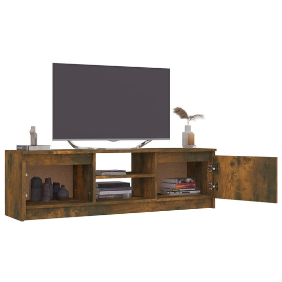Tv-meubel 120x30x35,5 cm bewerkt hout gerookt eikenkleurig MeubelReus
