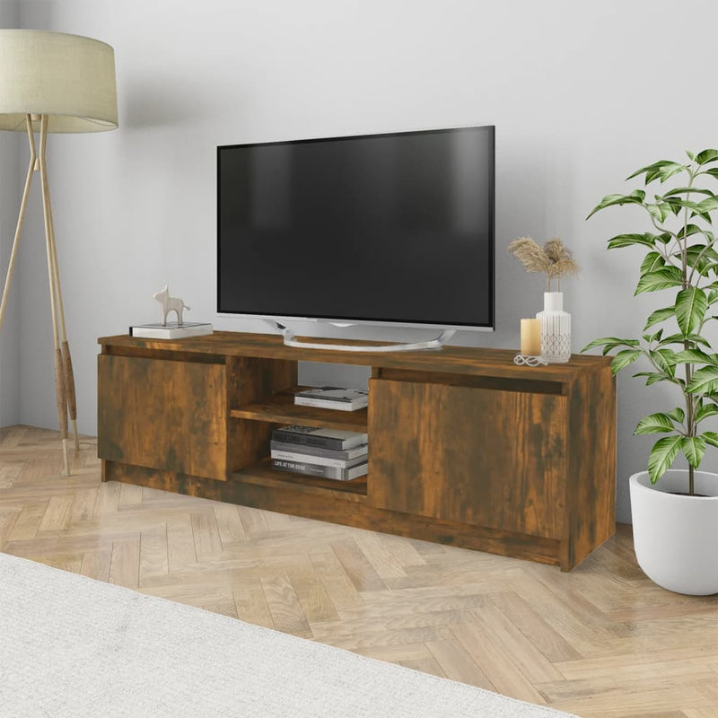 Tv-meubel 120x30x35,5 cm bewerkt hout gerookt eikenkleurig MeubelReus