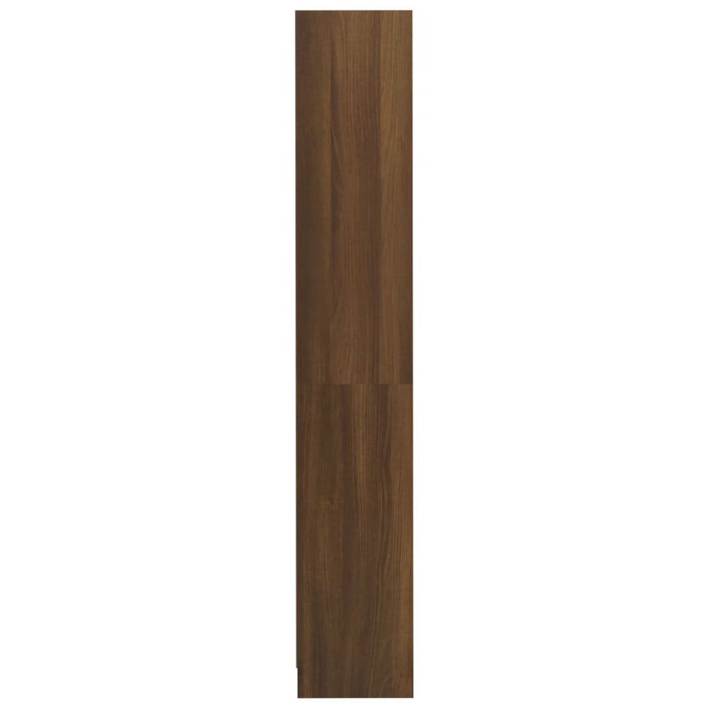 Boekenkast met 4 schappen 80x24x142 cm hout bruin eikenkleur MeubelReus