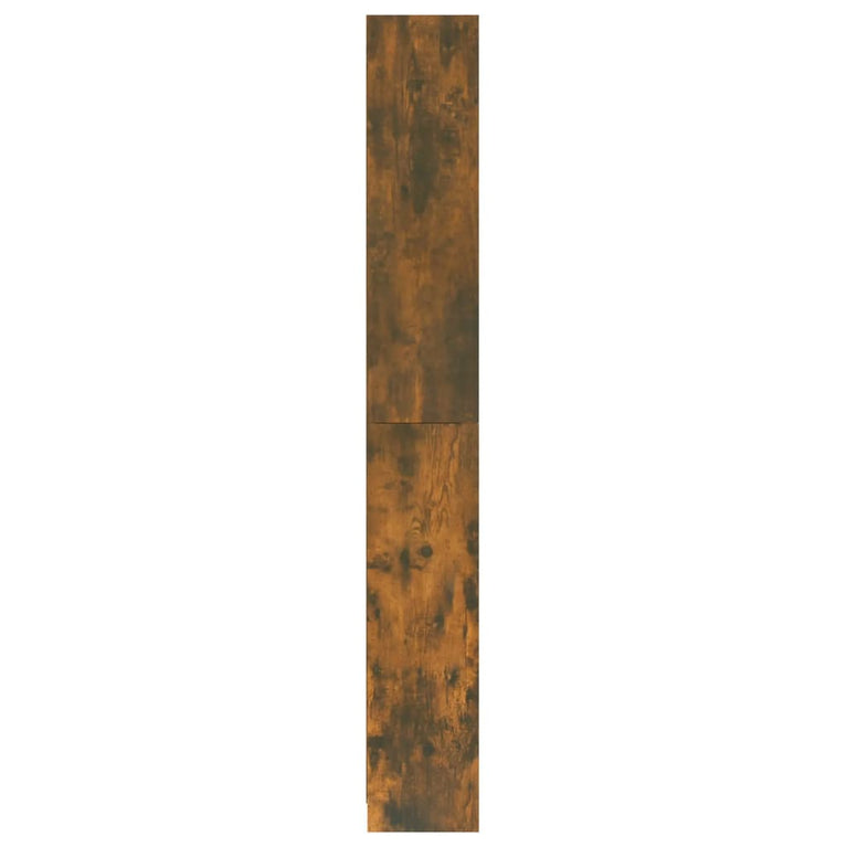 Boekenkast 80x24x175 cm bewerkt hout gerookt eikenkleurig