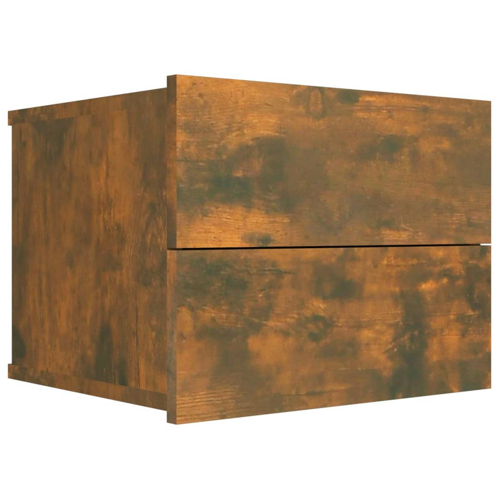 Nachtkastje 40x30x30 cm bewerkt hout gerookt eikenkleurig MeubelReus