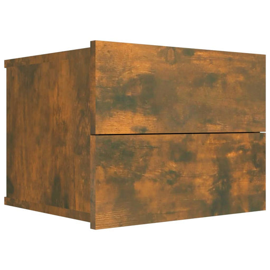 Nachtkastje 40x30x30 cm bewerkt hout gerookt eikenkleurig MeubelReus