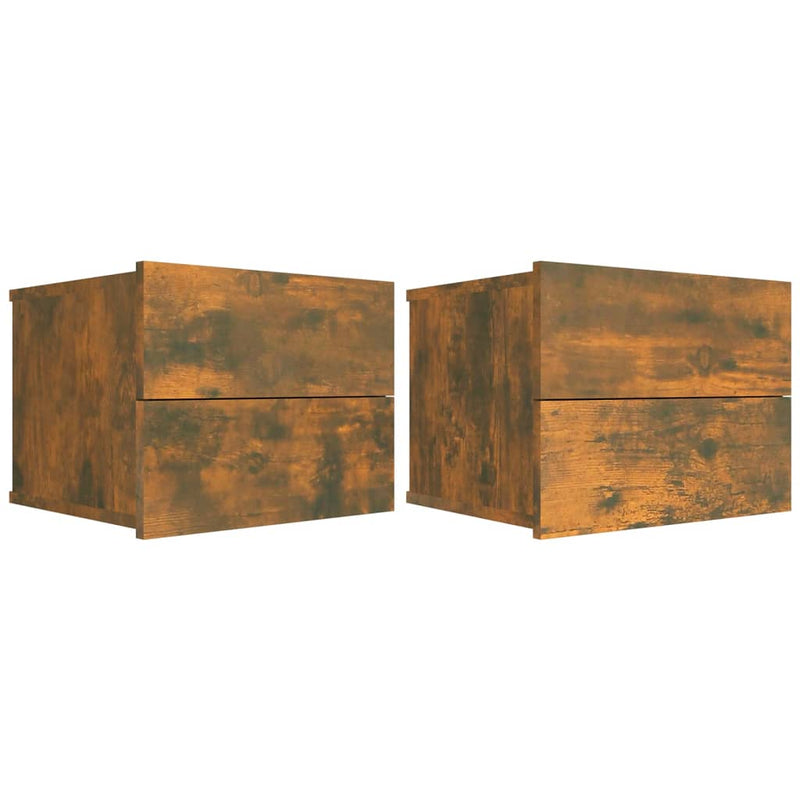 Nachtkastjes 2 st 40x30x30 cm bewerkt hout gerookt eikenkleurig MeubelReus