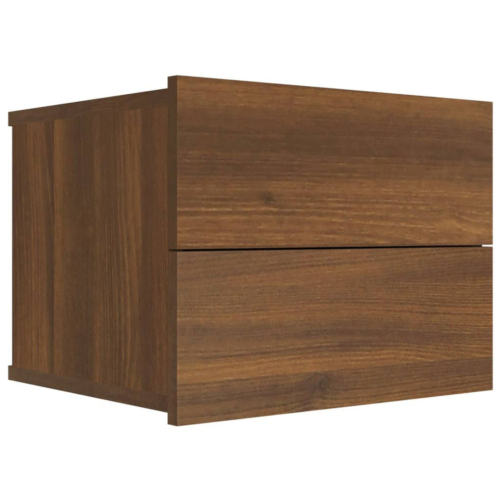 Nachtkastje 40x30x30 cm bewerkt hout bruin eikenkleur MeubelReus