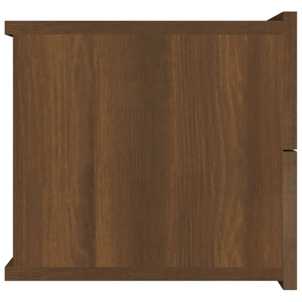 Nachtkastje 40x30x30 cm bewerkt hout bruin eikenkleur MeubelReus
