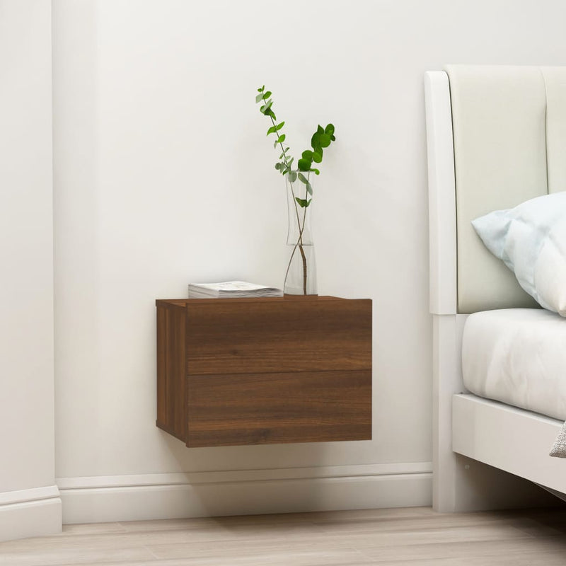 Nachtkastjes 2 st 40x30x30 cm bewerkt hout bruin eikenkleur MeubelReus
