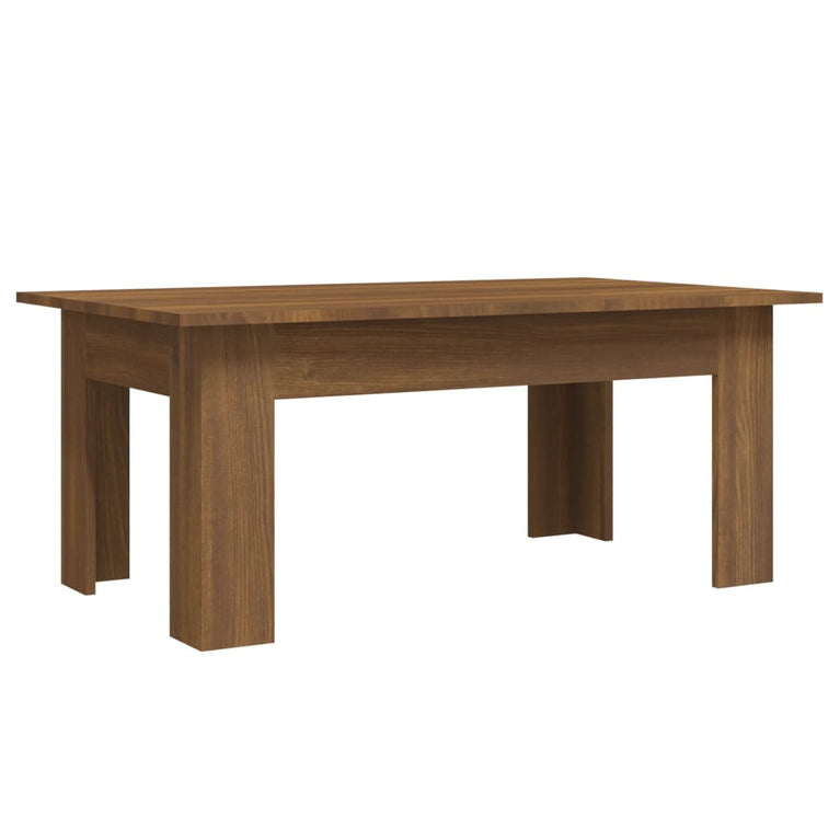 Salontafel 100x60x42 cm bewerkt hout bruin eikenkleur MeubelReus