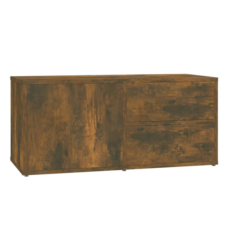 Tv-meubel 80x34x36 cm bewerkt hout gerookt eikenkleurig MeubelReus