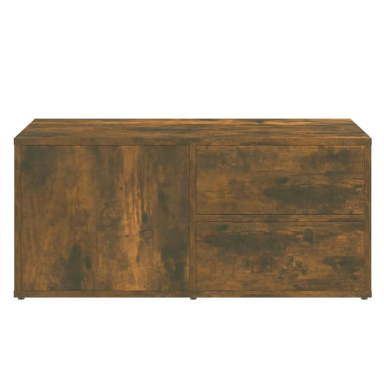 Tv-meubel 80x34x36 cm bewerkt hout gerookt eikenkleurig MeubelReus