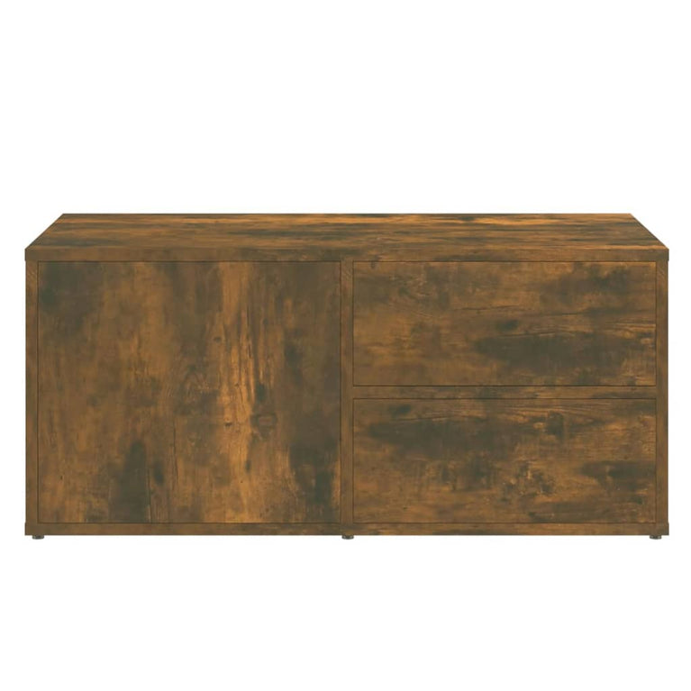 Tv-meubel 80x34x36 cm bewerkt hout gerookt eikenkleurig MeubelReus