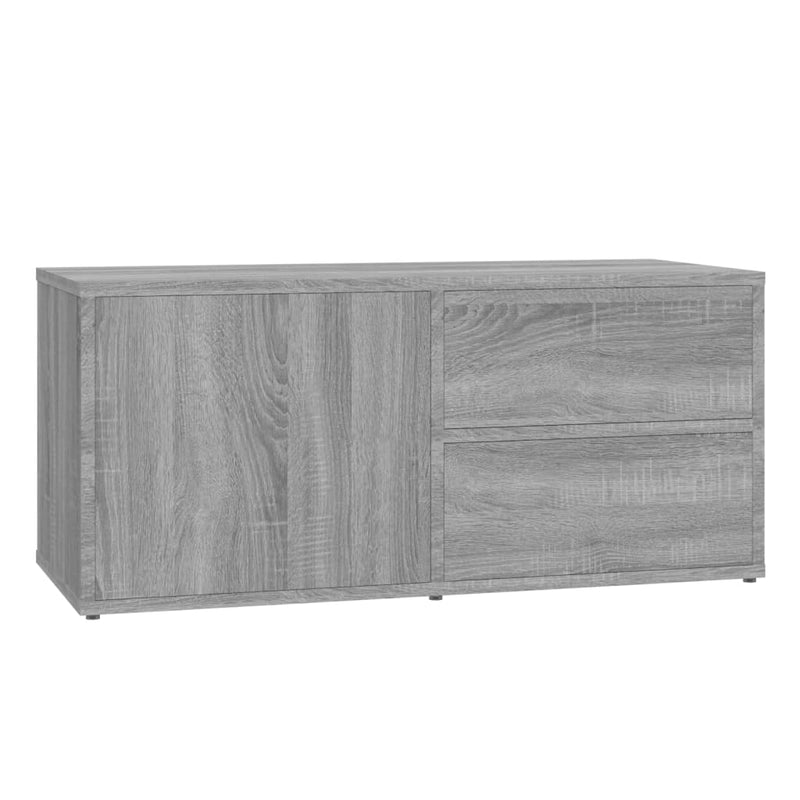 Tv-meubel 80x34x36 cm bewerkt hout grijs sonoma eikenkleurig MeubelReus