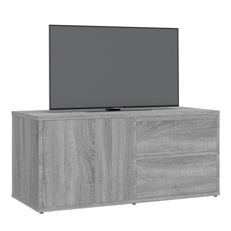 Tv-meubel 80x34x36 cm bewerkt hout grijs sonoma eikenkleurig MeubelReus