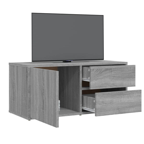 Tv-meubel 80x34x36 cm bewerkt hout grijs sonoma eikenkleurig MeubelReus