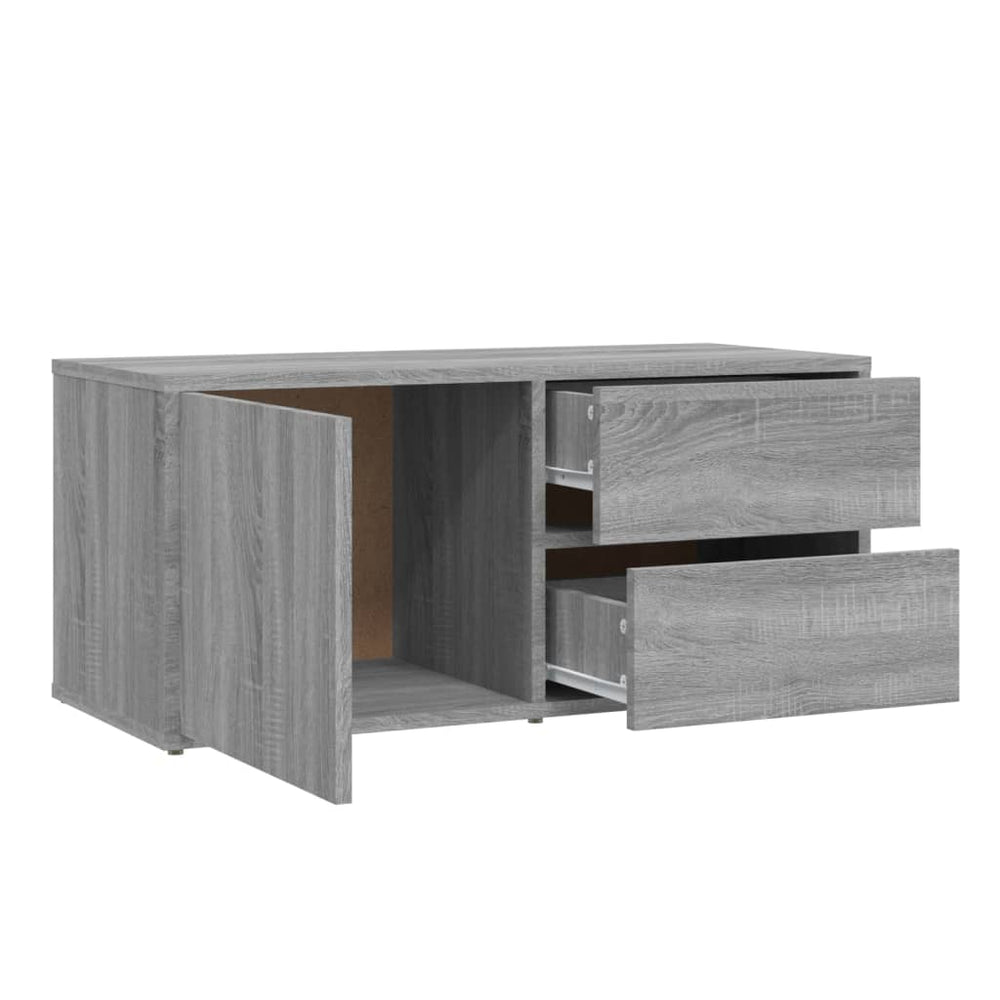 Tv-meubel 80x34x36 cm bewerkt hout grijs sonoma eikenkleurig MeubelReus