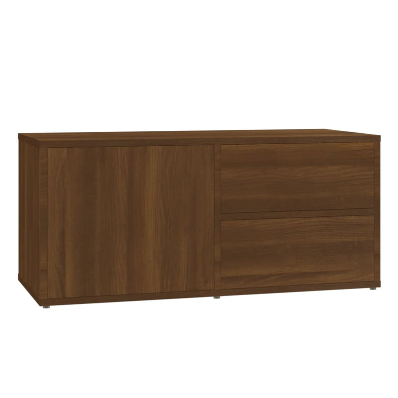 Tv-meubel 80x34x36 cm bewerkt hout bruin eikenkleur MeubelReus