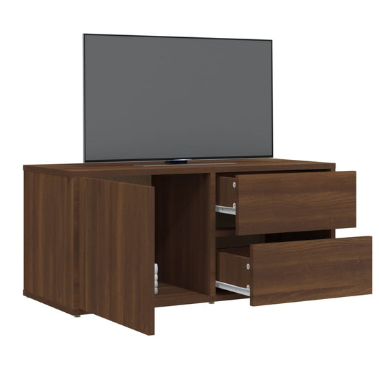 Tv-meubel 80x34x36 cm bewerkt hout bruin eikenkleur MeubelReus
