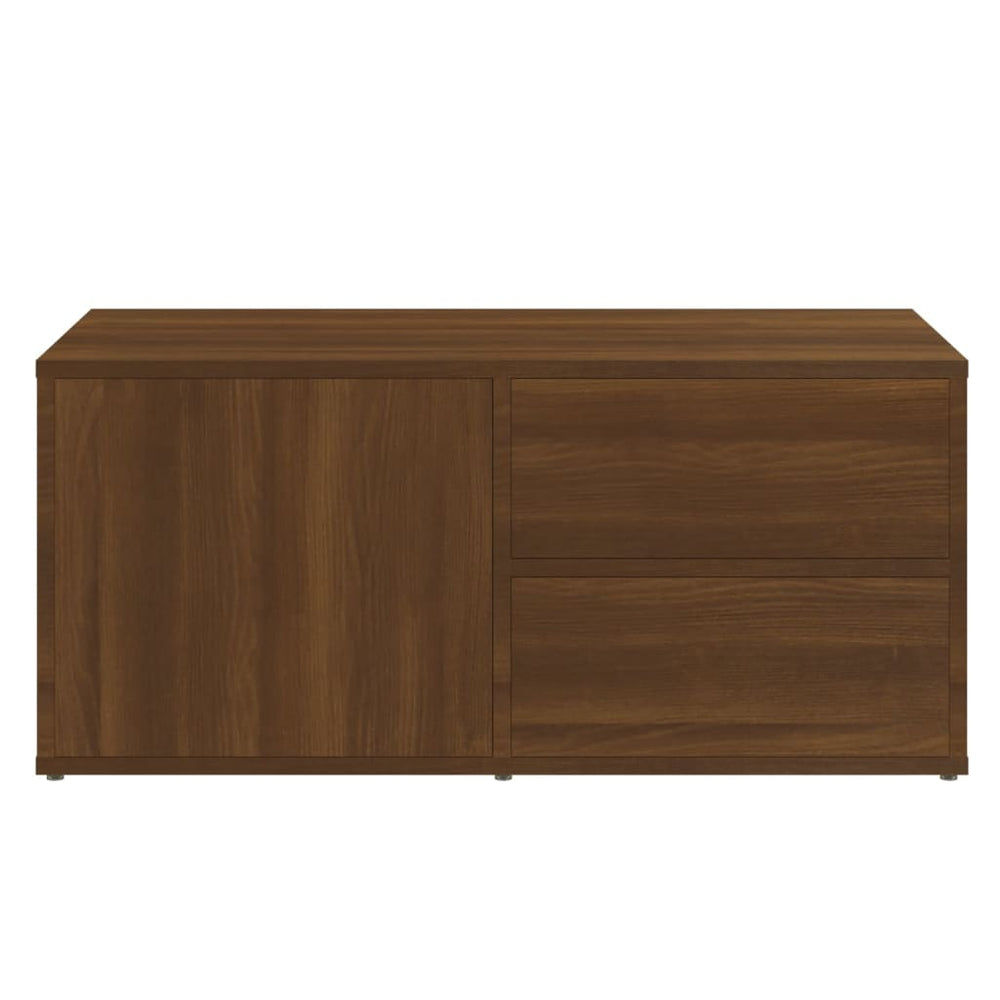 Tv-meubel 80x34x36 cm bewerkt hout bruin eikenkleur MeubelReus