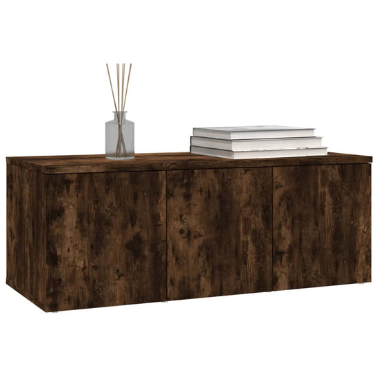 Tv-meubel 80x34x30 cm bewerkt hout gerookt eikenkleurig MeubelReus