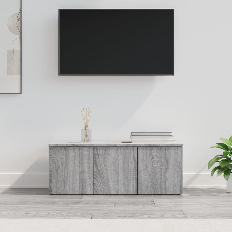 Tv-meubel 80x34x30 cm bewerkt hout grijs sonoma eikenkleurig MeubelReus