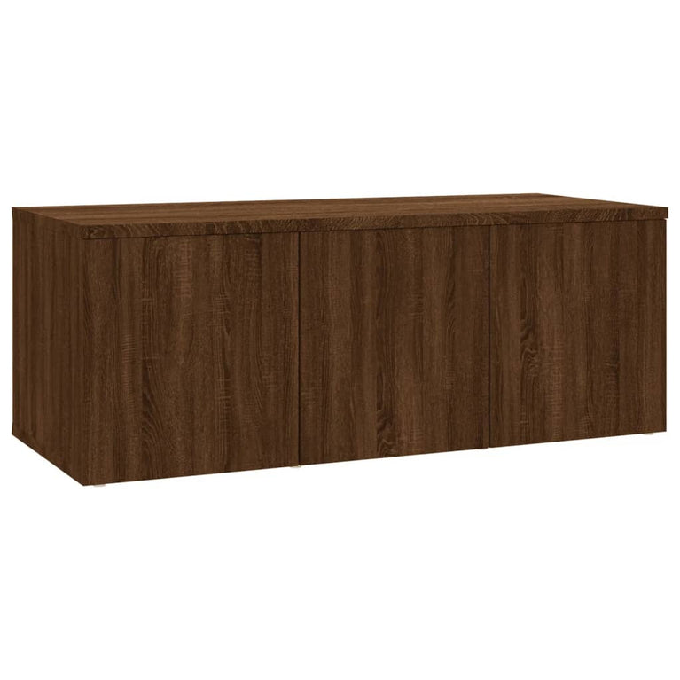 Tv-meubel 80x34x30 cm bewerkt hout bruin eikenkleur MeubelReus