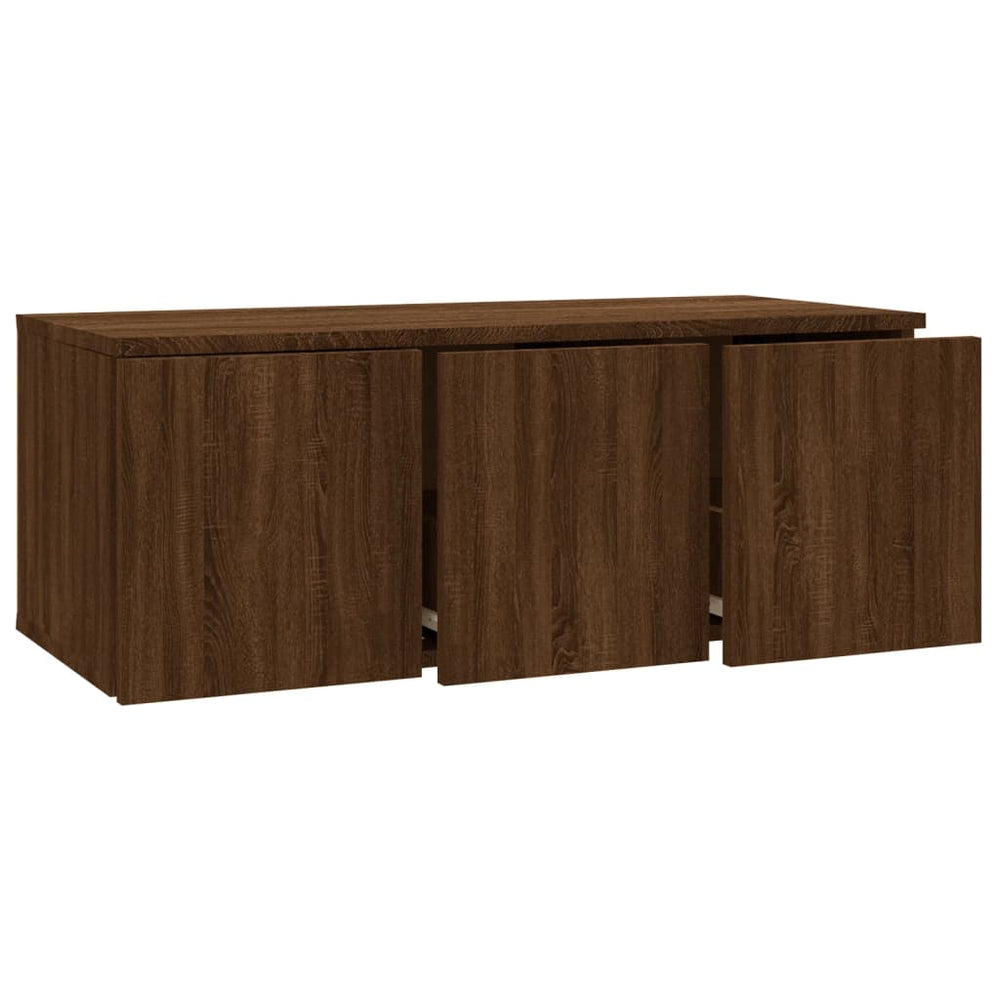 Tv-meubel 80x34x30 cm bewerkt hout bruin eikenkleur MeubelReus