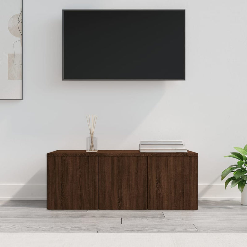 Tv-meubel 80x34x30 cm bewerkt hout bruin eikenkleur MeubelReus