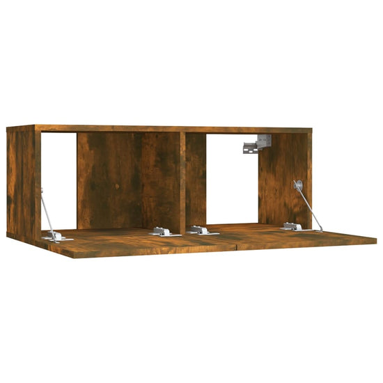 Tv-meubel 80x30x30 cm bewerkt hout gerookt eikenkleurig MeubelReus