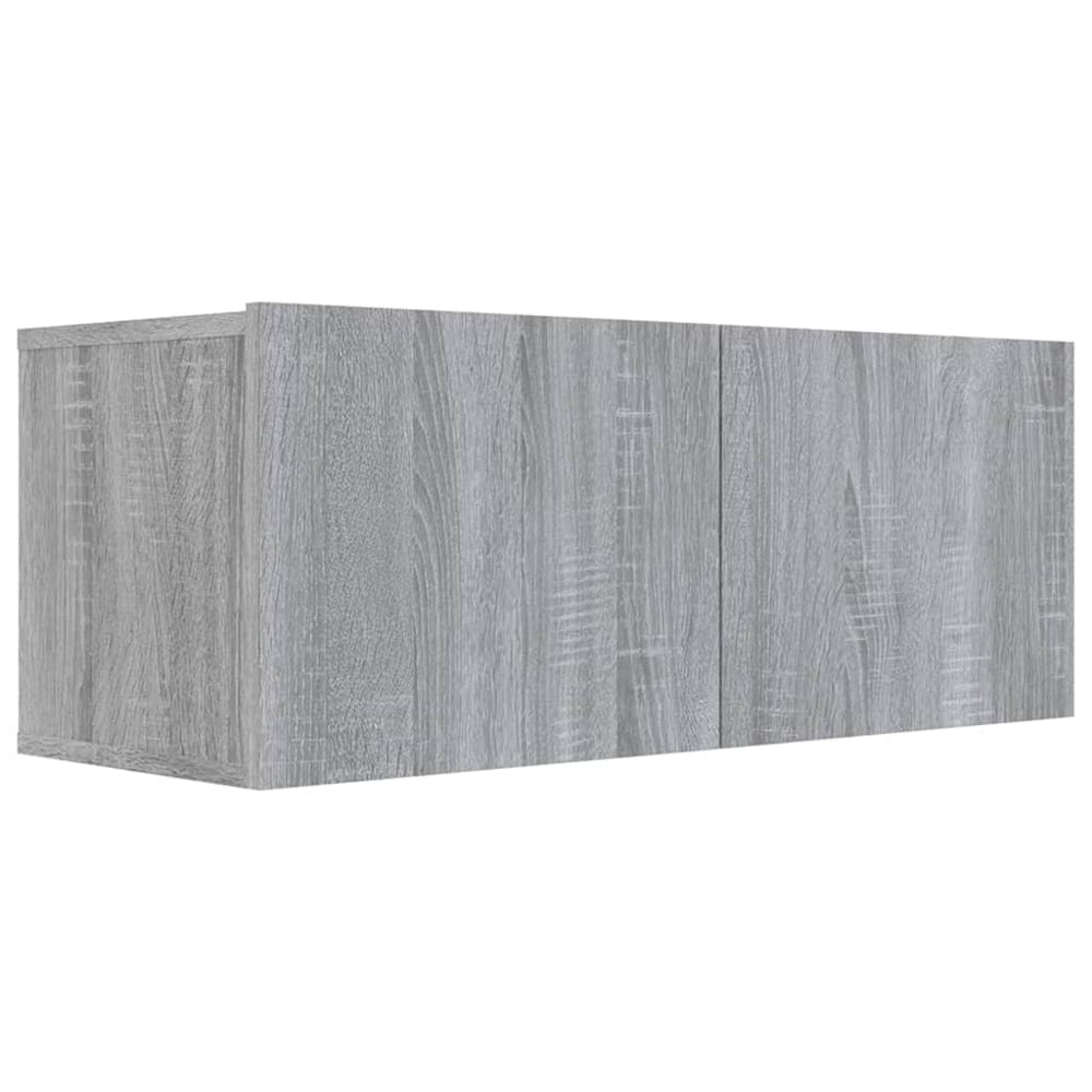 Tv-meubel 80x30x30 cm bewerkt hout grijs sonoma eikenkleurig MeubelReus