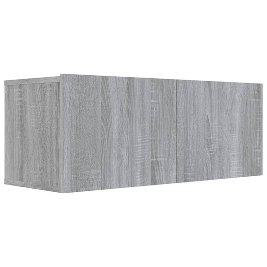 Tv-meubel 80x30x30 cm bewerkt hout grijs sonoma eikenkleurig MeubelReus