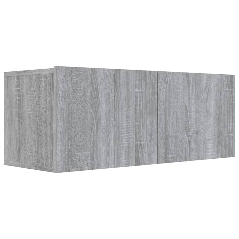 Tv-meubel 80x30x30 cm bewerkt hout grijs sonoma eikenkleurig MeubelReus
