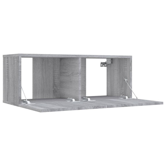 Tv-meubel 80x30x30 cm bewerkt hout grijs sonoma eikenkleurig MeubelReus