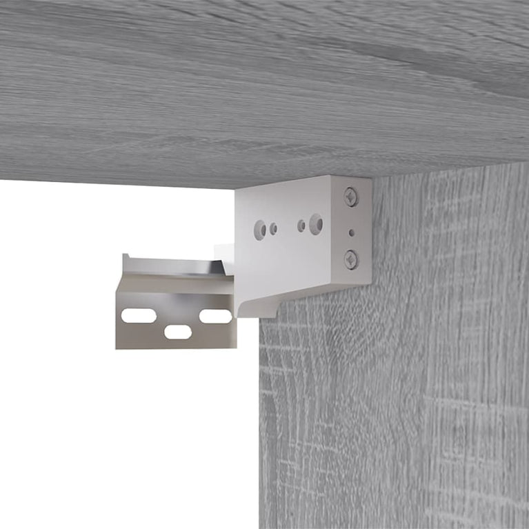 Tv-meubel 80x30x30 cm bewerkt hout grijs sonoma eikenkleurig MeubelReus