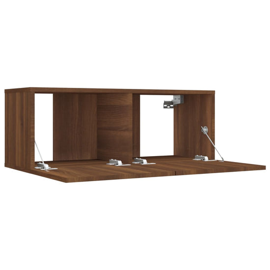Tv-meubel 80x30x30 cm bewerkt hout bruineikenkleurig MeubelReus