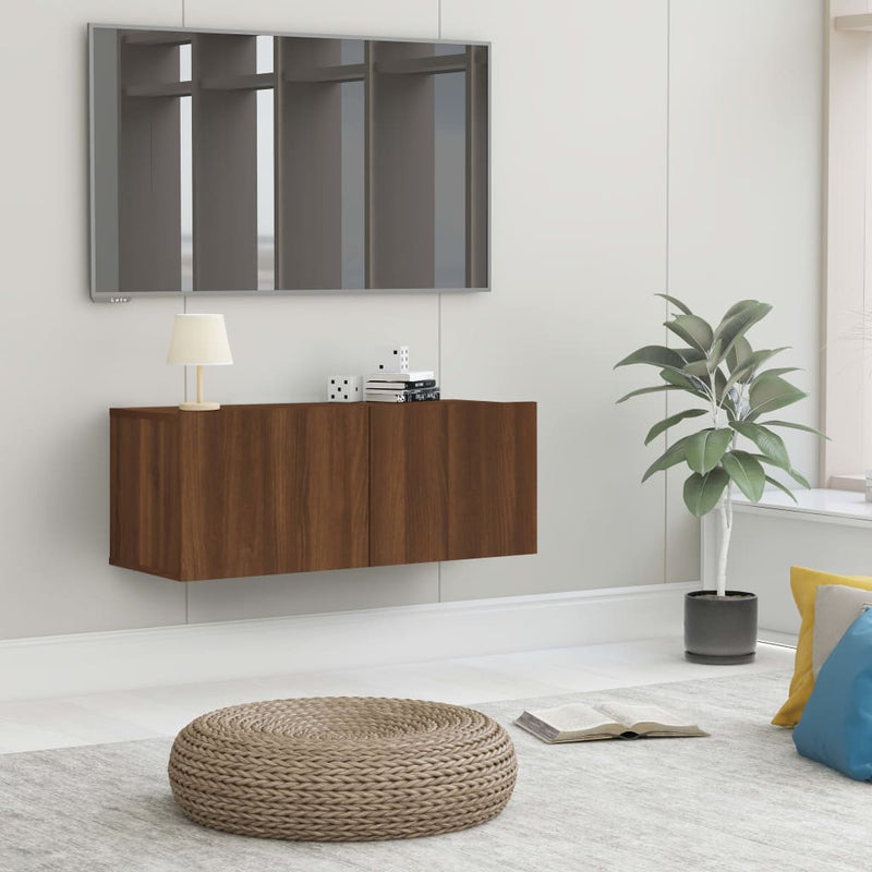 Tv-meubel 80x30x30 cm bewerkt hout bruineikenkleurig MeubelReus