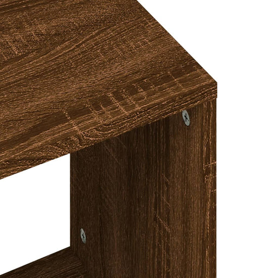 2-delige Tafeltjesset bewerkt hout bruineikenkleurig MeubelReus