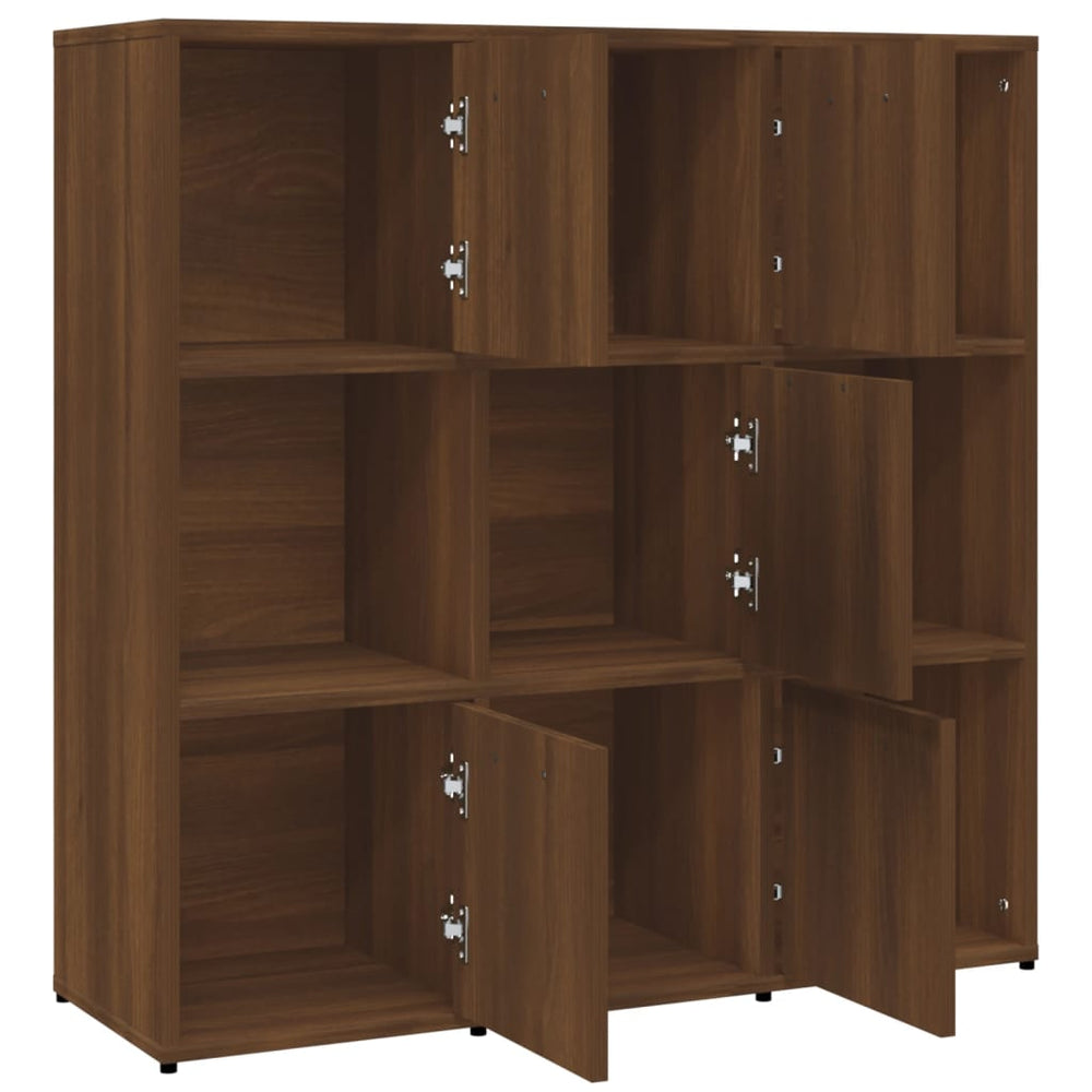 Boekenkast 90x30x90 cm bewerkt hout bruineikenkleurig MeubelReus