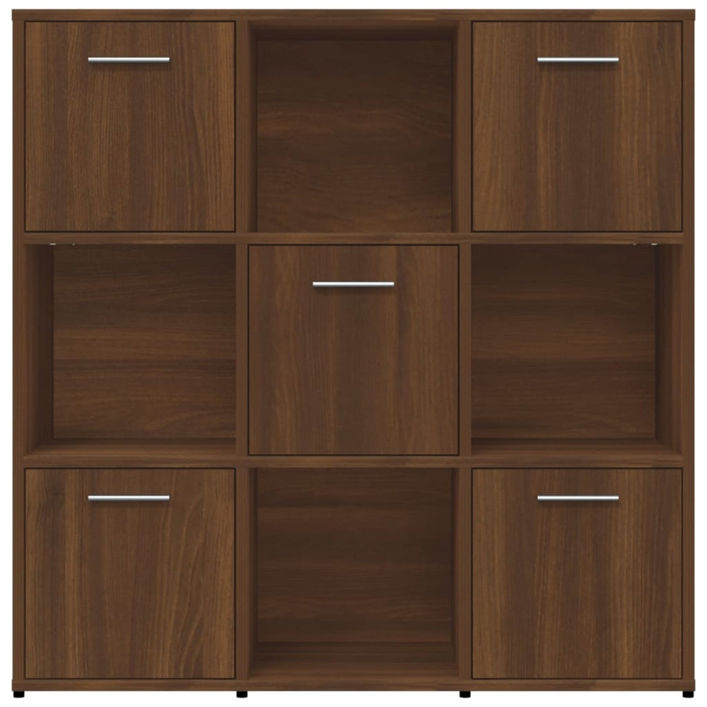 Boekenkast 90x30x90 cm bewerkt hout bruineikenkleurig MeubelReus