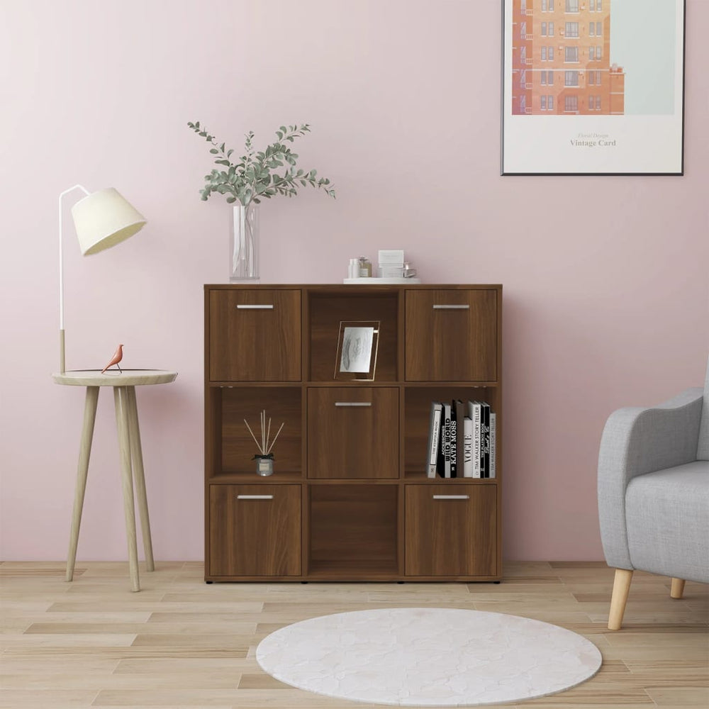Boekenkast 90x30x90 cm bewerkt hout bruineikenkleurig MeubelReus