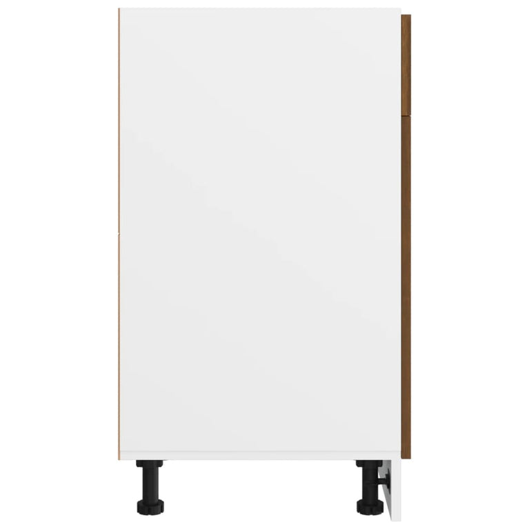 Onderkast met lade 40x46x81,5 cm bewerkt hout bruin eikenkleur MeubelReus