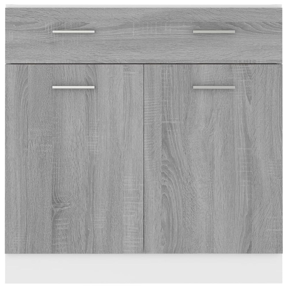 Onderkast met lade 80x46x81,5 cm bewerkt hout grijs sonoma MeubelReus